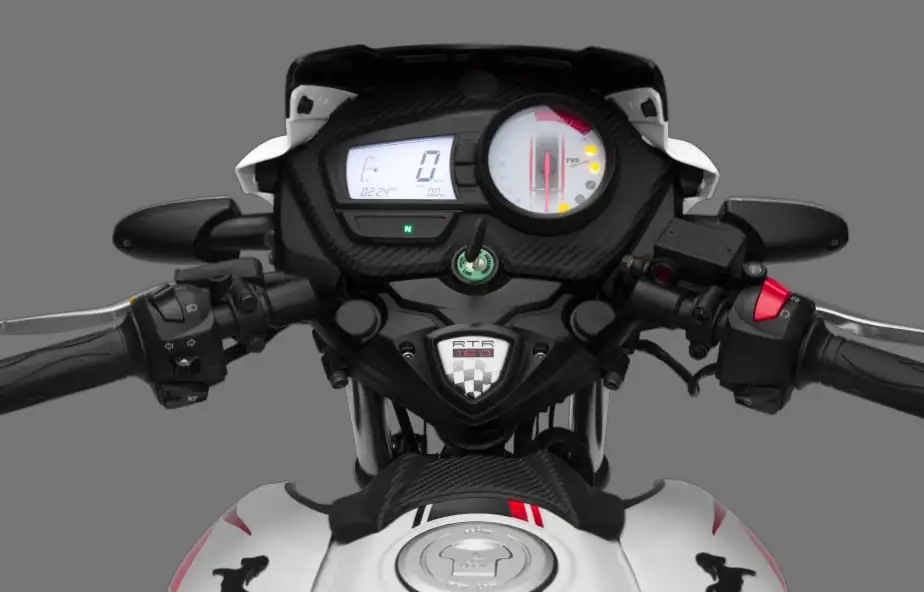 Race Inspired Digital Display Speedo Meter of TVS RTR 160 2V Motorcycle