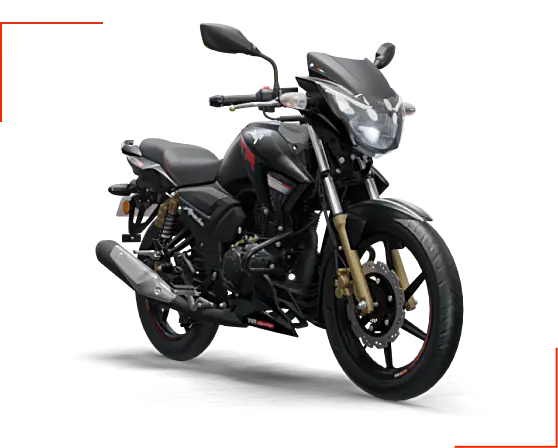 RTR 180 Motorcycle available in Glossblack Color